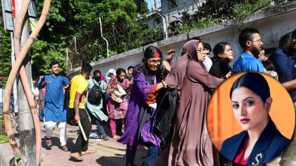 নারীর প্রতি সহিংসতায় জবান বন্ধ থাকলে আপনি মুনাফিক: পরীমনি